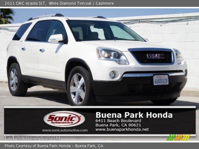 2011 GMC Acadia SLT in White Diamond Tintcoat