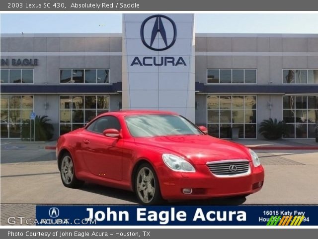 2003 Lexus SC 430 in Absolutely Red
