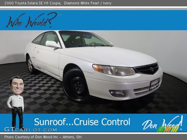 2000 Toyota Solara SE V6 Coupe in Diamond White Pearl