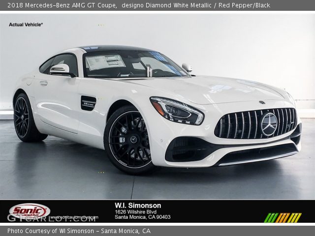 2018 Mercedes-Benz AMG GT Coupe in designo Diamond White Metallic