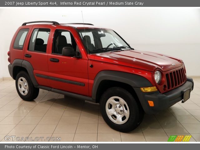 2007 Jeep Liberty Sport 4x4 in Inferno Red Crystal Pearl