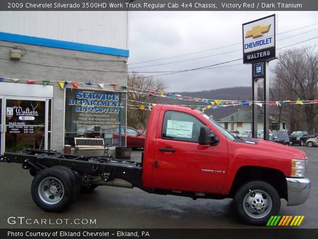 2009 Chevrolet Silverado 3500HD Work Truck Regular Cab 4x4 Chassis in Victory Red