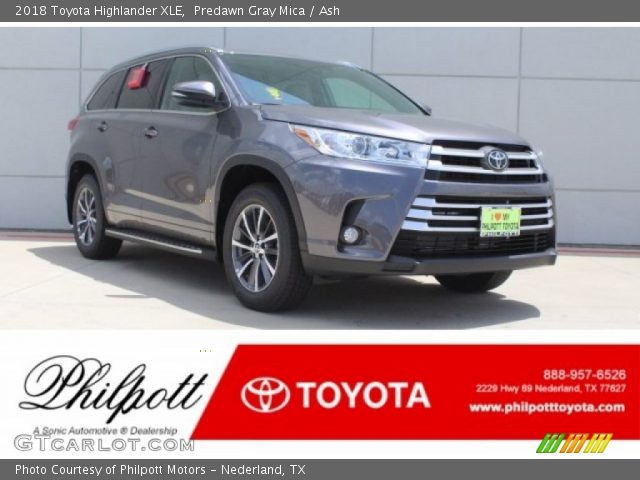 2018 Toyota Highlander XLE in Predawn Gray Mica