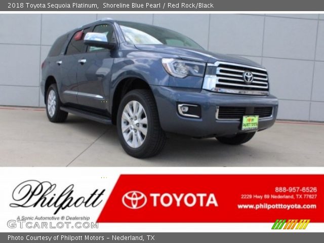 2018 Toyota Sequoia Platinum in Shoreline Blue Pearl