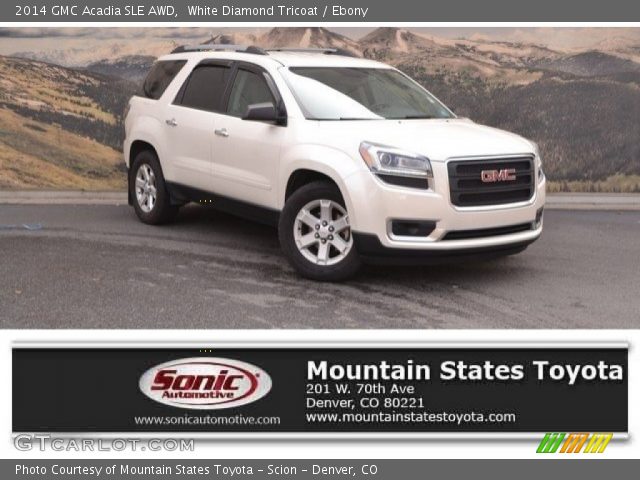 2014 GMC Acadia SLE AWD in White Diamond Tricoat