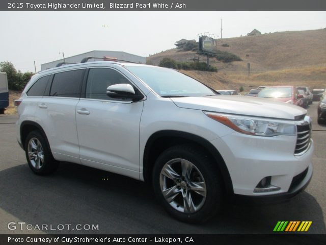 2015 Toyota Highlander Limited in Blizzard Pearl White