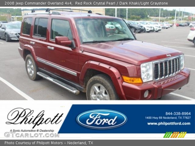 2008 Jeep Commander Overland 4x4 in Red Rock Crystal Pearl