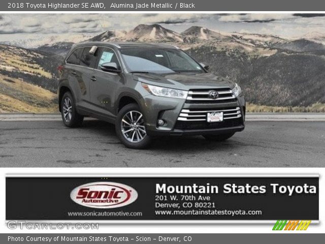 2018 Toyota Highlander SE AWD in Alumina Jade Metallic