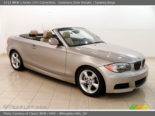 2013 BMW 1 Series 135i Convertible in Cashmere Silver Metallic