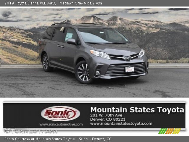 2019 Toyota Sienna XLE AWD in Predawn Gray Mica