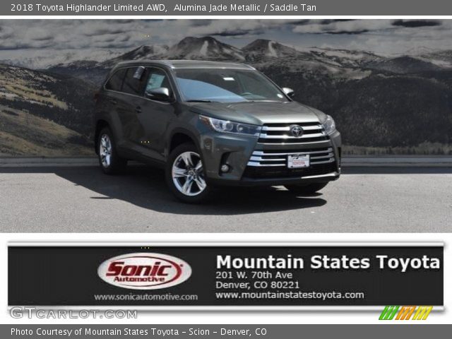 2018 Toyota Highlander Limited AWD in Alumina Jade Metallic