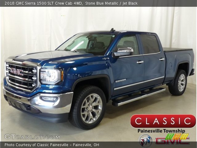 2018 GMC Sierra 1500 SLT Crew Cab 4WD in Stone Blue Metallic