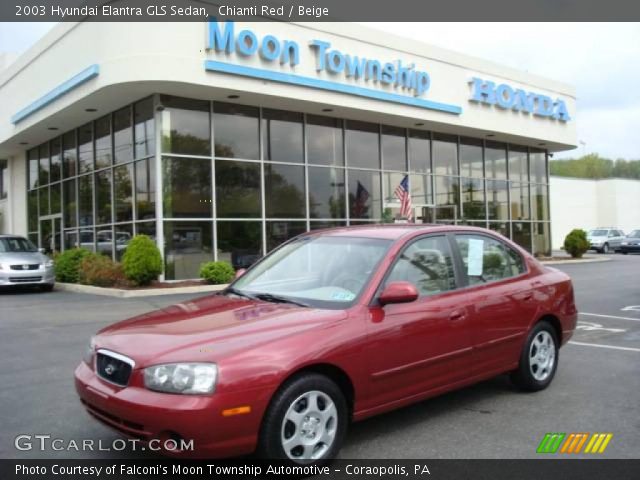 2003 Hyundai Elantra GLS Sedan in Chianti Red