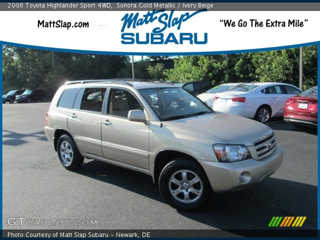 2006 Toyota Highlander Sport 4WD in Sonora Gold Metallic