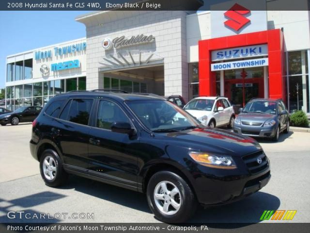 2008 Hyundai Santa Fe GLS 4WD in Ebony Black