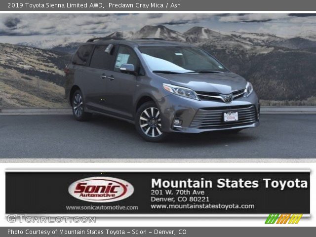 2019 Toyota Sienna Limited AWD in Predawn Gray Mica