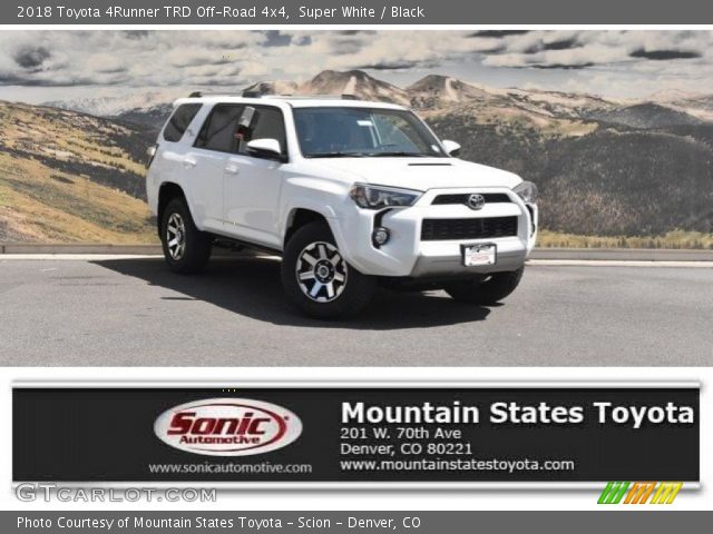 2018 Toyota 4Runner TRD Off-Road 4x4 in Super White