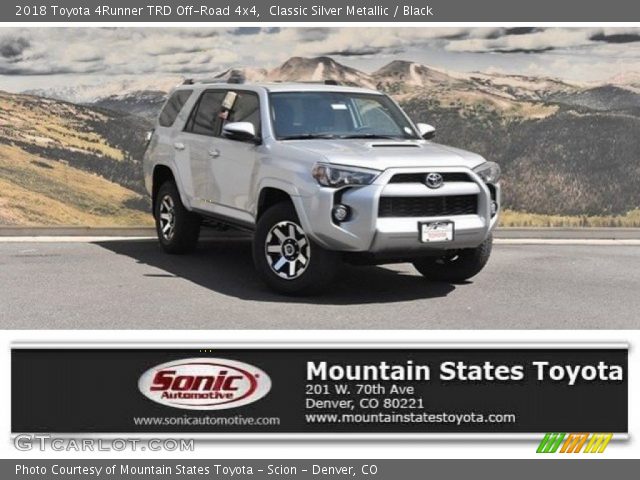 2018 Toyota 4Runner TRD Off-Road 4x4 in Classic Silver Metallic