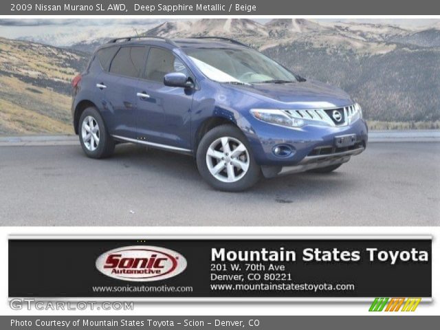 2009 Nissan Murano SL AWD in Deep Sapphire Metallic
