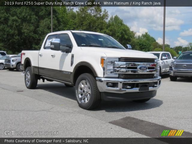 2019 Ford F250 Super Duty King Ranch Crew Cab 4x4 in White Platinum