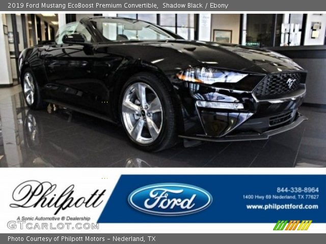 2019 Ford Mustang EcoBoost Premium Convertible in Shadow Black