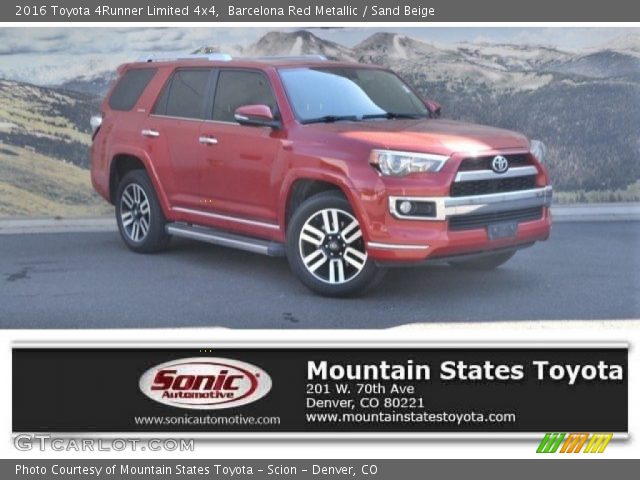 2016 Toyota 4Runner Limited 4x4 in Barcelona Red Metallic