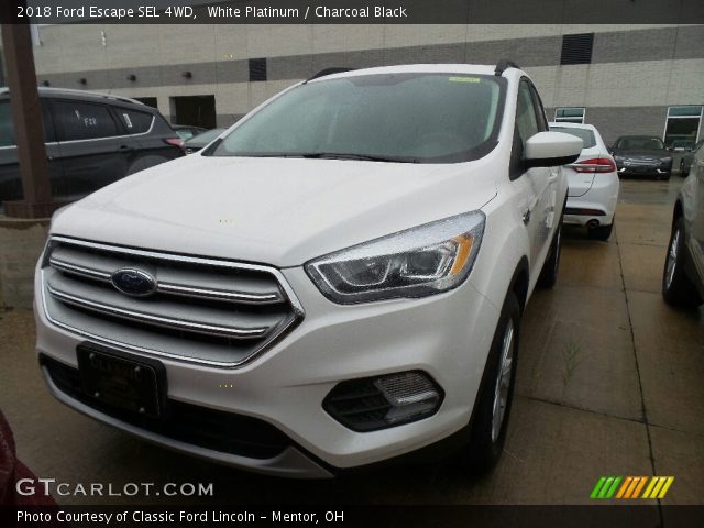 2018 Ford Escape SEL 4WD in White Platinum