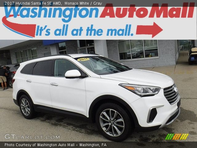 2017 Hyundai Santa Fe SE AWD in Monaco White
