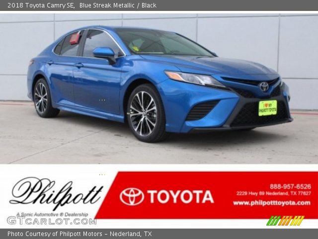 2018 Toyota Camry SE in Blue Streak Metallic