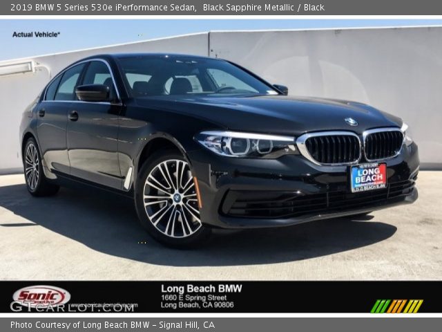 2019 BMW 5 Series 530e iPerformance Sedan in Black Sapphire Metallic
