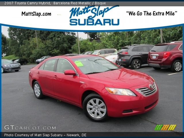 2007 Toyota Camry Hybrid in Barcelona Red Metallic