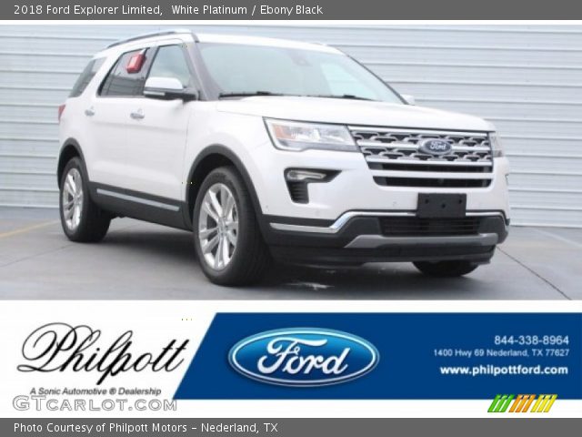 2018 Ford Explorer Limited in White Platinum