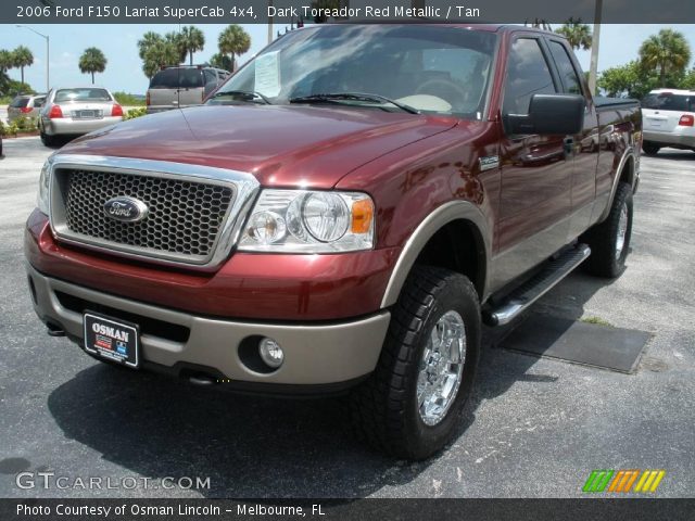 2006 Ford F150 Lariat SuperCab 4x4 in Dark Toreador Red Metallic