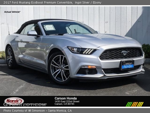 2017 Ford Mustang EcoBoost Premium Convertible in Ingot Silver