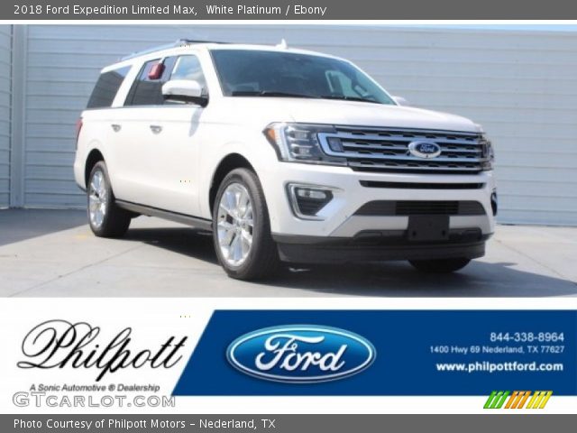 2018 Ford Expedition Limited Max in White Platinum