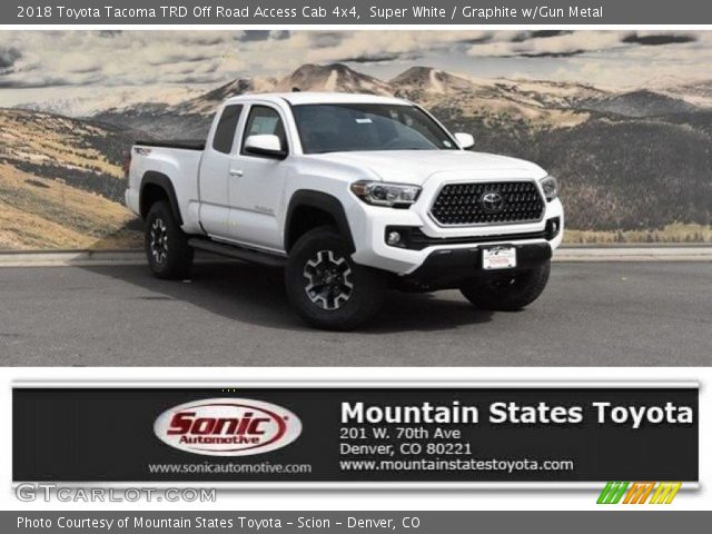 2018 Toyota Tacoma TRD Off Road Access Cab 4x4 in Super White
