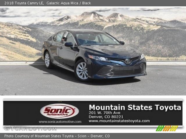 2018 Toyota Camry LE in Galactic Aqua Mica