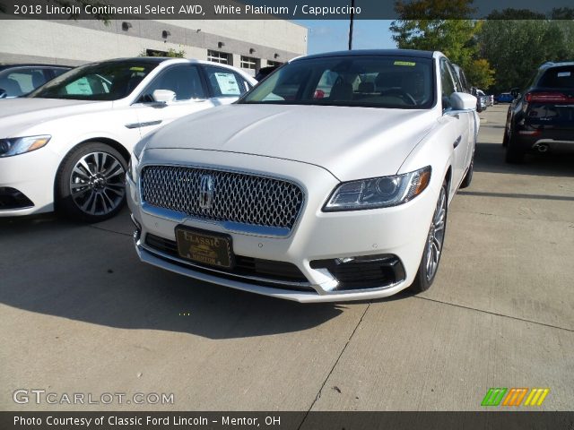 2018 Lincoln Continental Select AWD in White Platinum