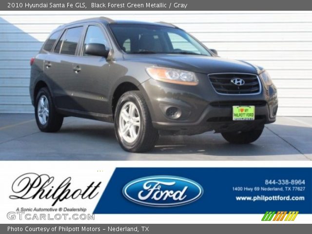 2010 Hyundai Santa Fe GLS in Black Forest Green Metallic