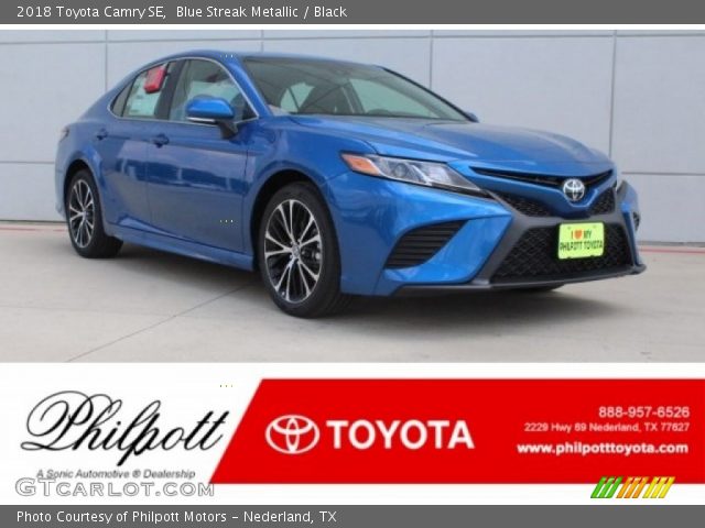 2018 Toyota Camry SE in Blue Streak Metallic