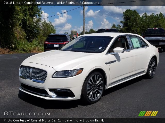 2018 Lincoln Continental Reserve in White Platinum