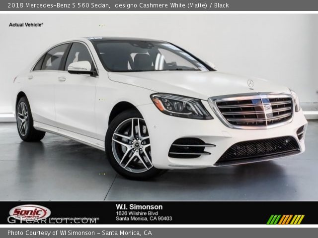 2018 Mercedes-Benz S 560 Sedan in designo Cashmere White (Matte)