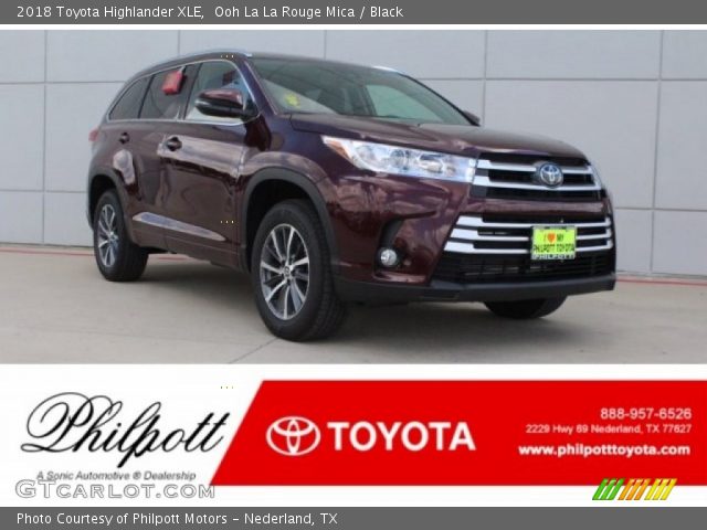 2018 Toyota Highlander XLE in Ooh La La Rouge Mica