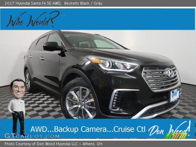 2017 Hyundai Santa Fe SE AWD in Becketts Black