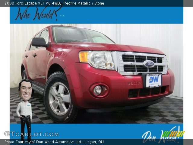 2008 Ford Escape XLT V6 4WD in Redfire Metallic