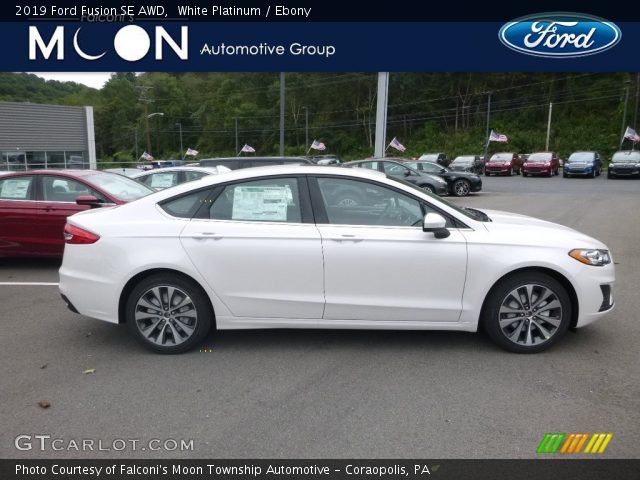 2019 Ford Fusion SE AWD in White Platinum