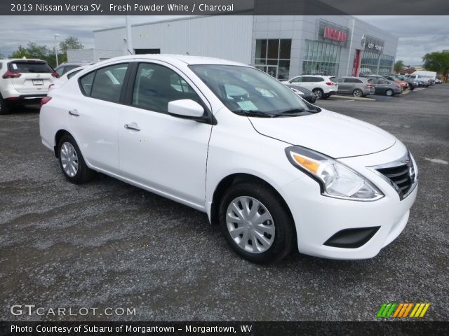 2019 Nissan Versa SV in Fresh Powder White