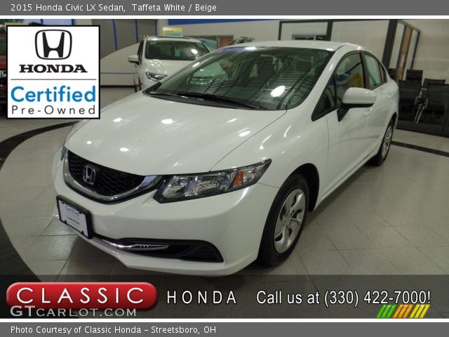 2015 Honda Civic LX Sedan in Taffeta White