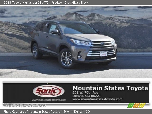 2018 Toyota Highlander SE AWD in Predawn Gray Mica