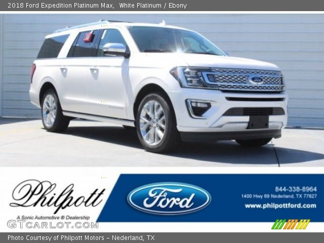 2018 Ford Expedition Platinum Max in White Platinum